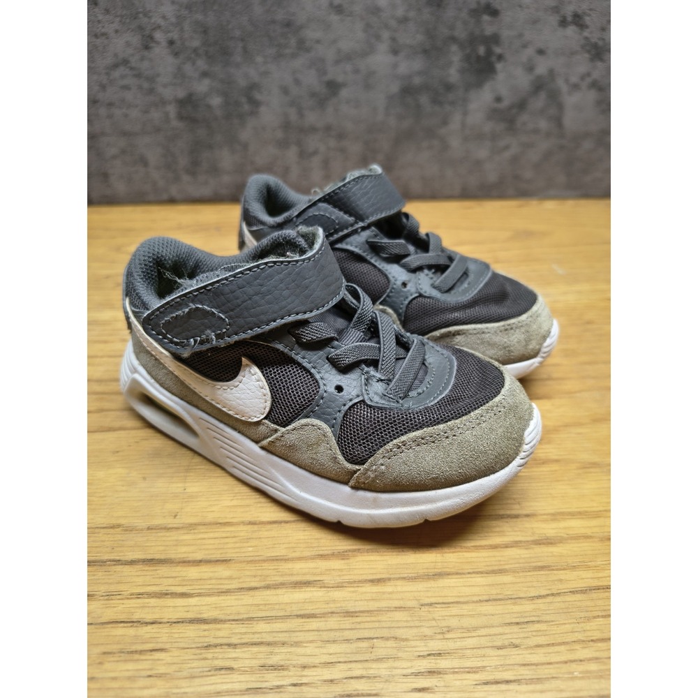 Nike Air Max SC Baby Sneaker Gray White Green Hook & Loop Size 8C CZ5361-001